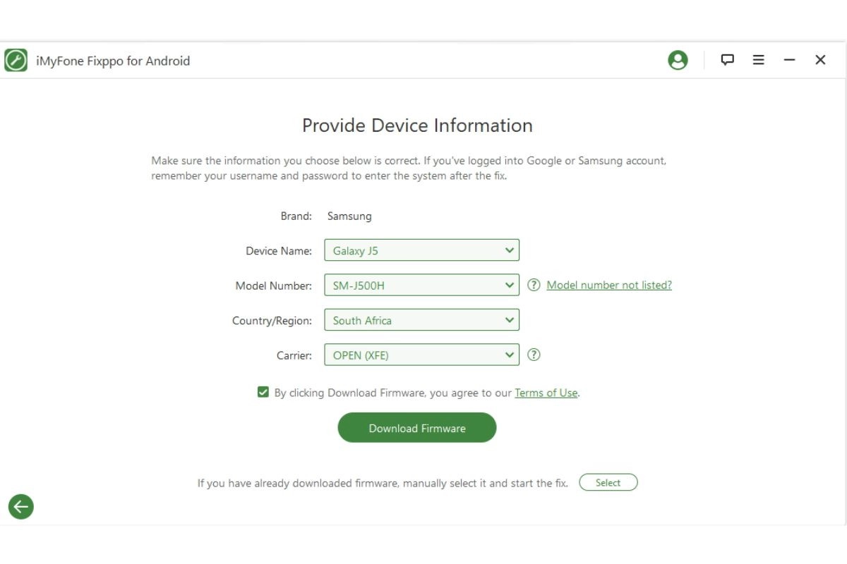 Chạy lại phần mềm android bằng iMyFone Fixppo