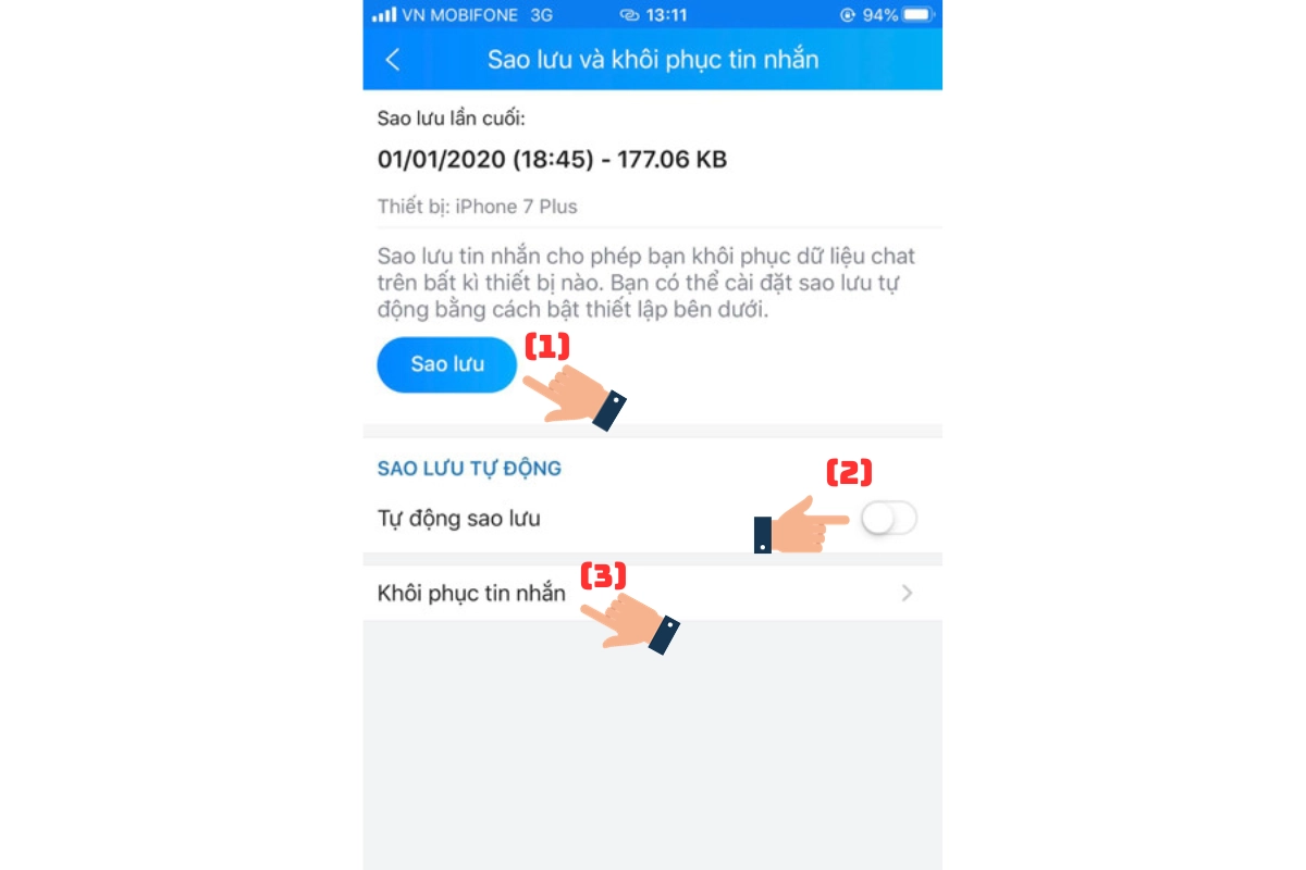 khôi phục tin nhắn 8