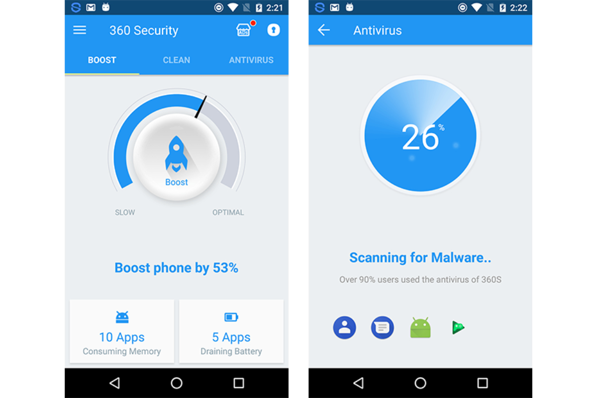 Phần mềm bảo vệ điện thoại Android 360 Security