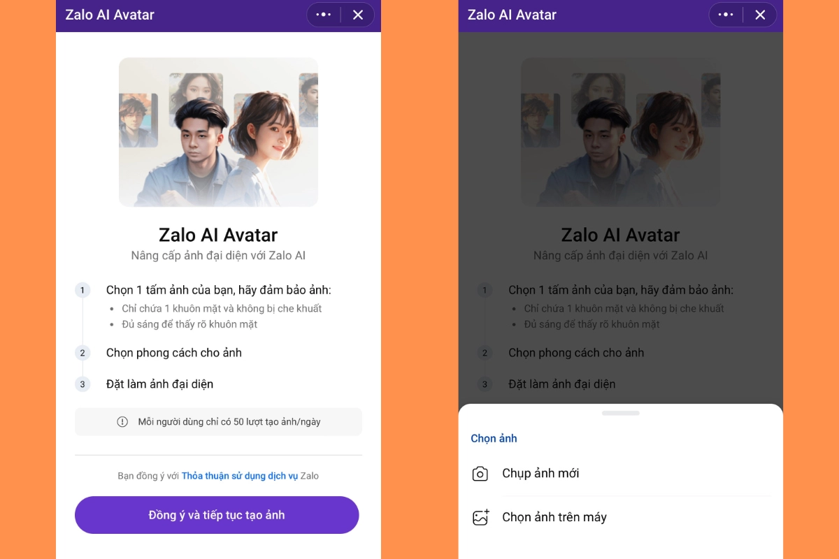 Tạo ảnh đại diện Zalo AI.3