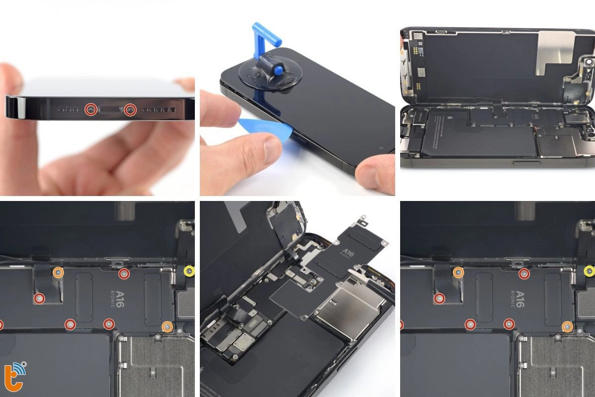 tháo màn hình ip 14 pro