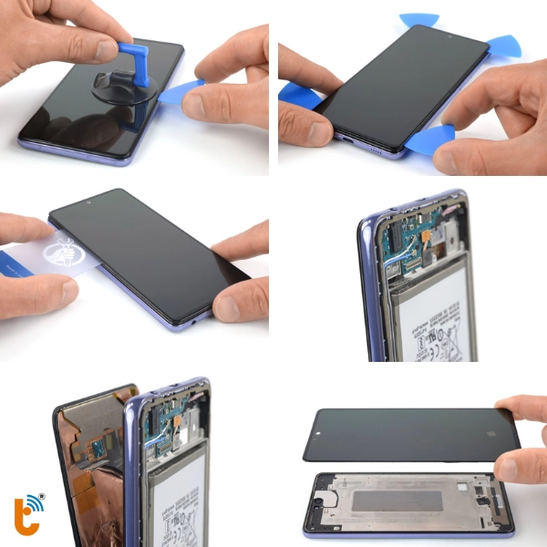 quy trình thay màn hình Samsung A72 tại Thành Trung Mobile