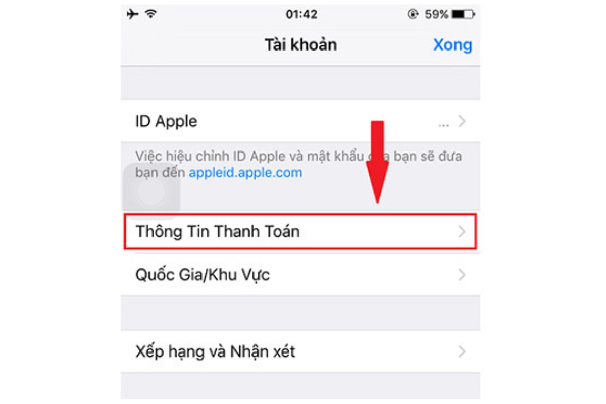 Thông tin thanh toán