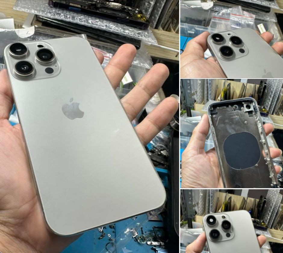 Lắp ráp vỏ iPhone 15 Pro mới