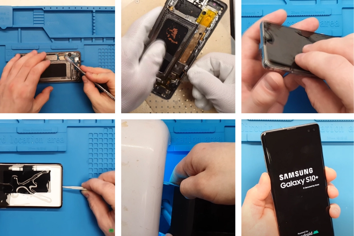 Quy trình thay mặt kính Samsung Galaxy S10