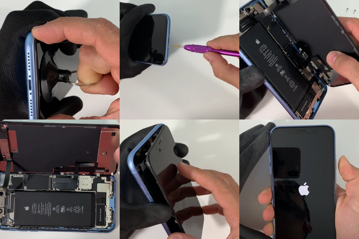 thay mặt kính iphone Xr