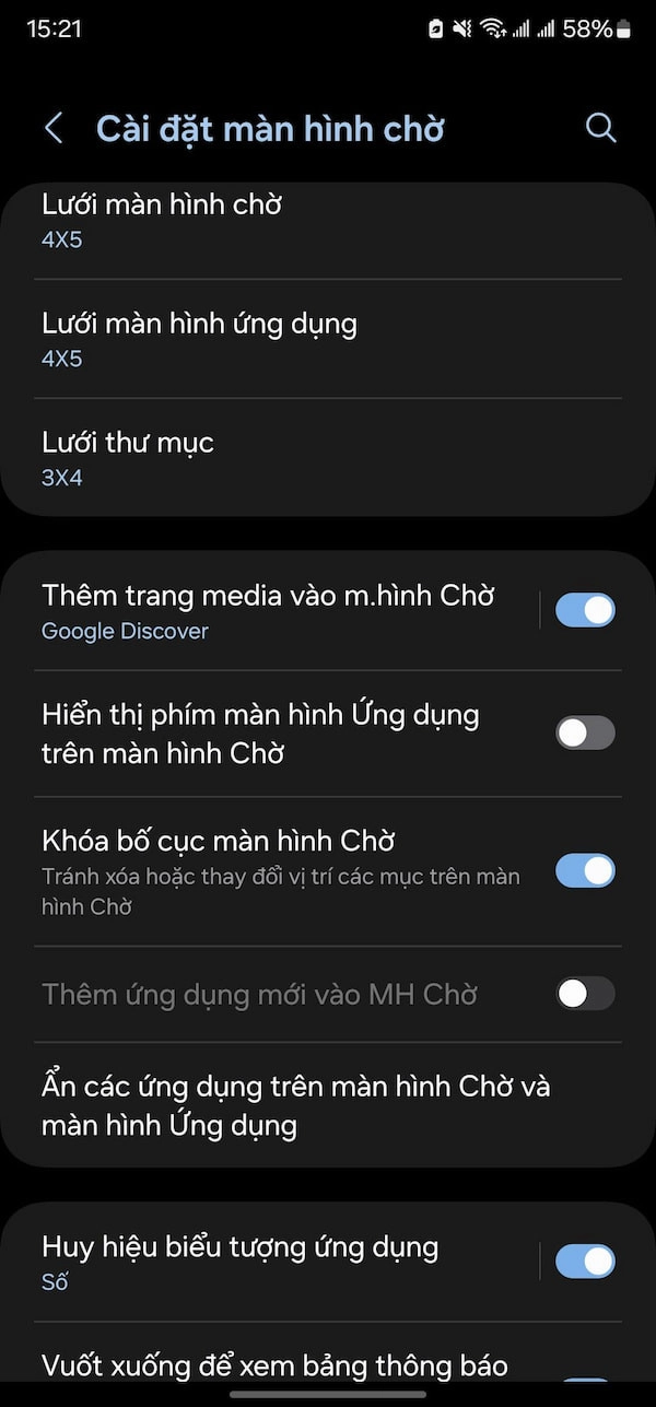 Bật tắt khóa màn hình chính trên Galaxy S22 Ultra