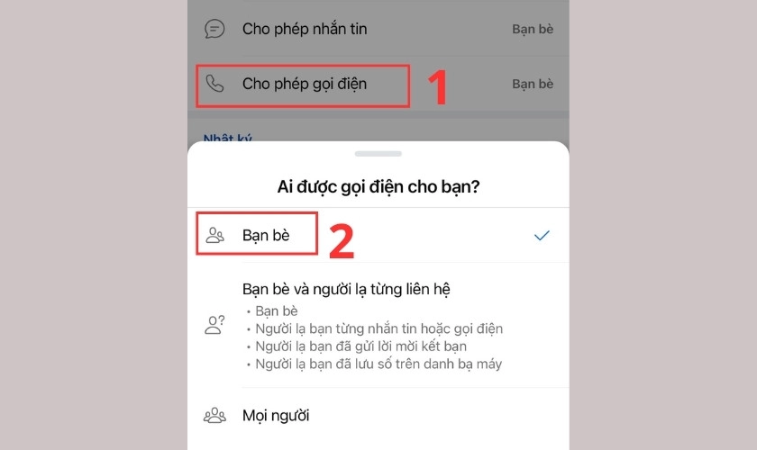 Bật tính năng không nhận cuộc gọi từ người lạ