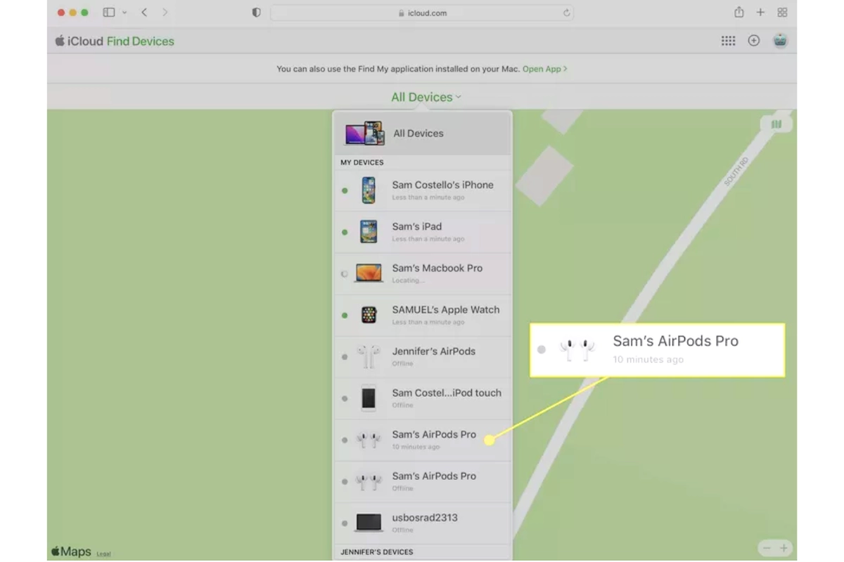 Bước 3: Chọn AirPods bạn muốn xóa