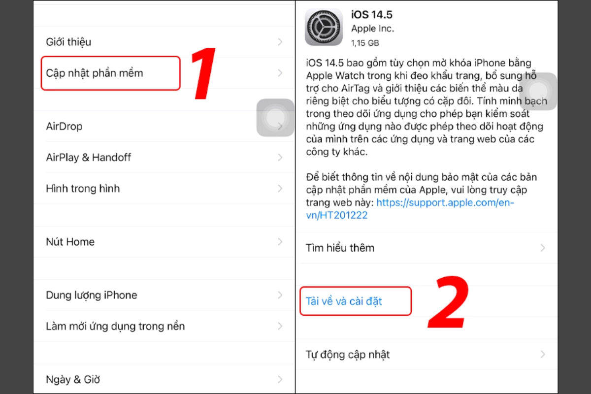 Cập nhật phần phềm