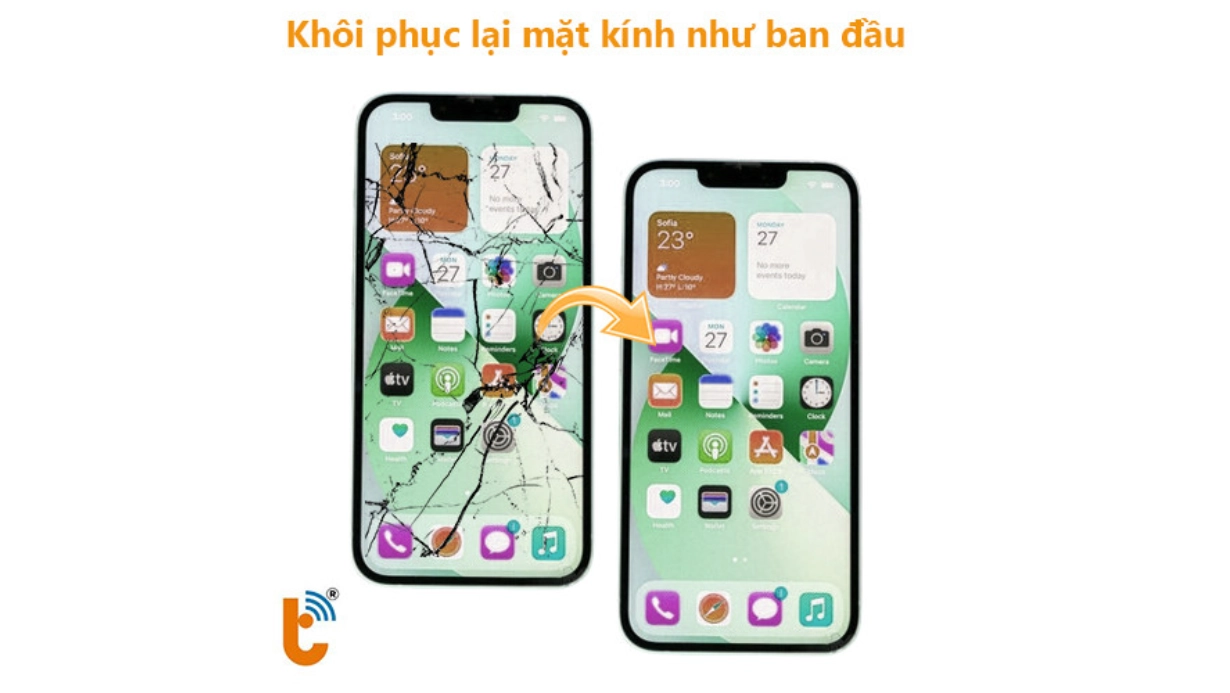 ép thay kính iphone 12