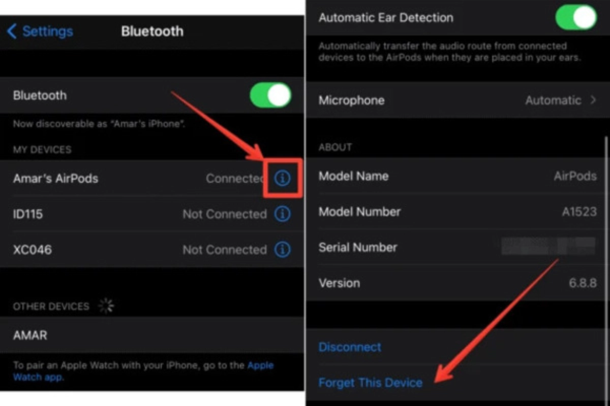 Kết nối lại Bluetooh