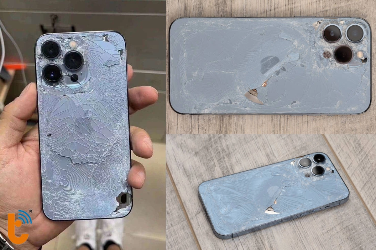 Mặt lưng iP 13 Pro bị nứt vỡ 