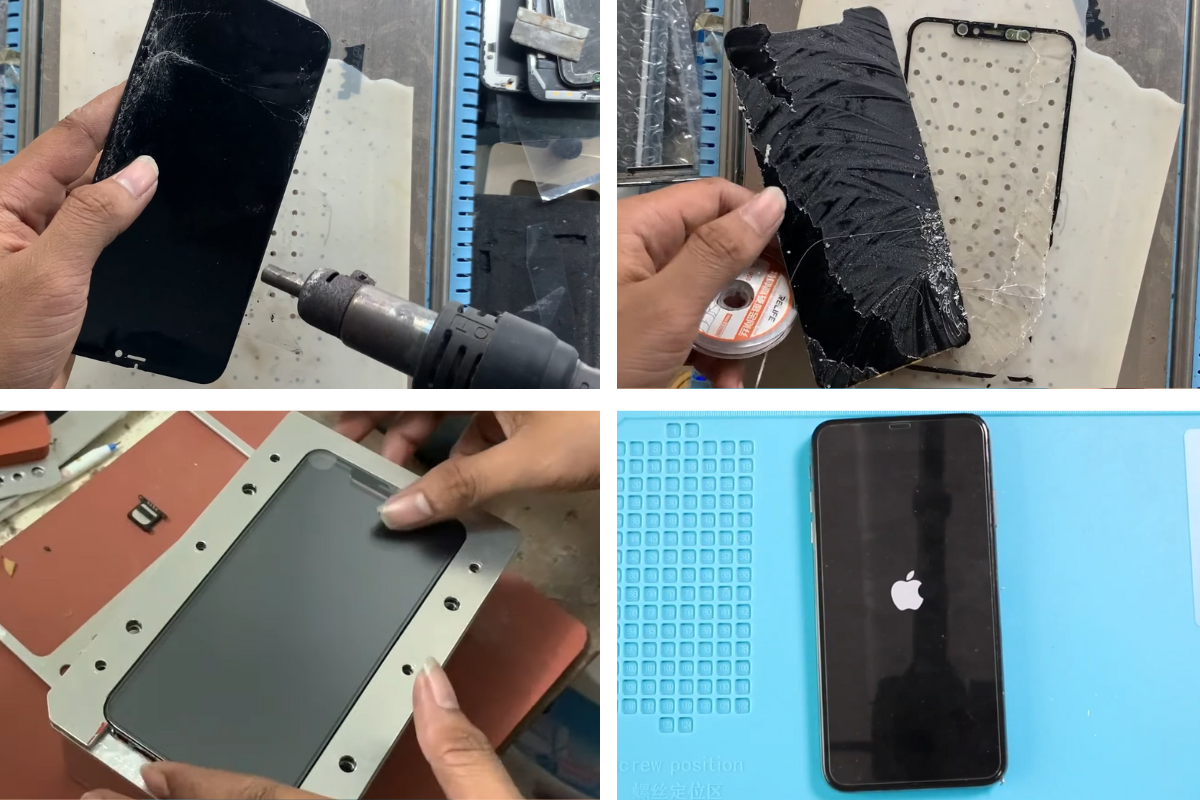 quy trình thay mặt kính iphone 11 pro max