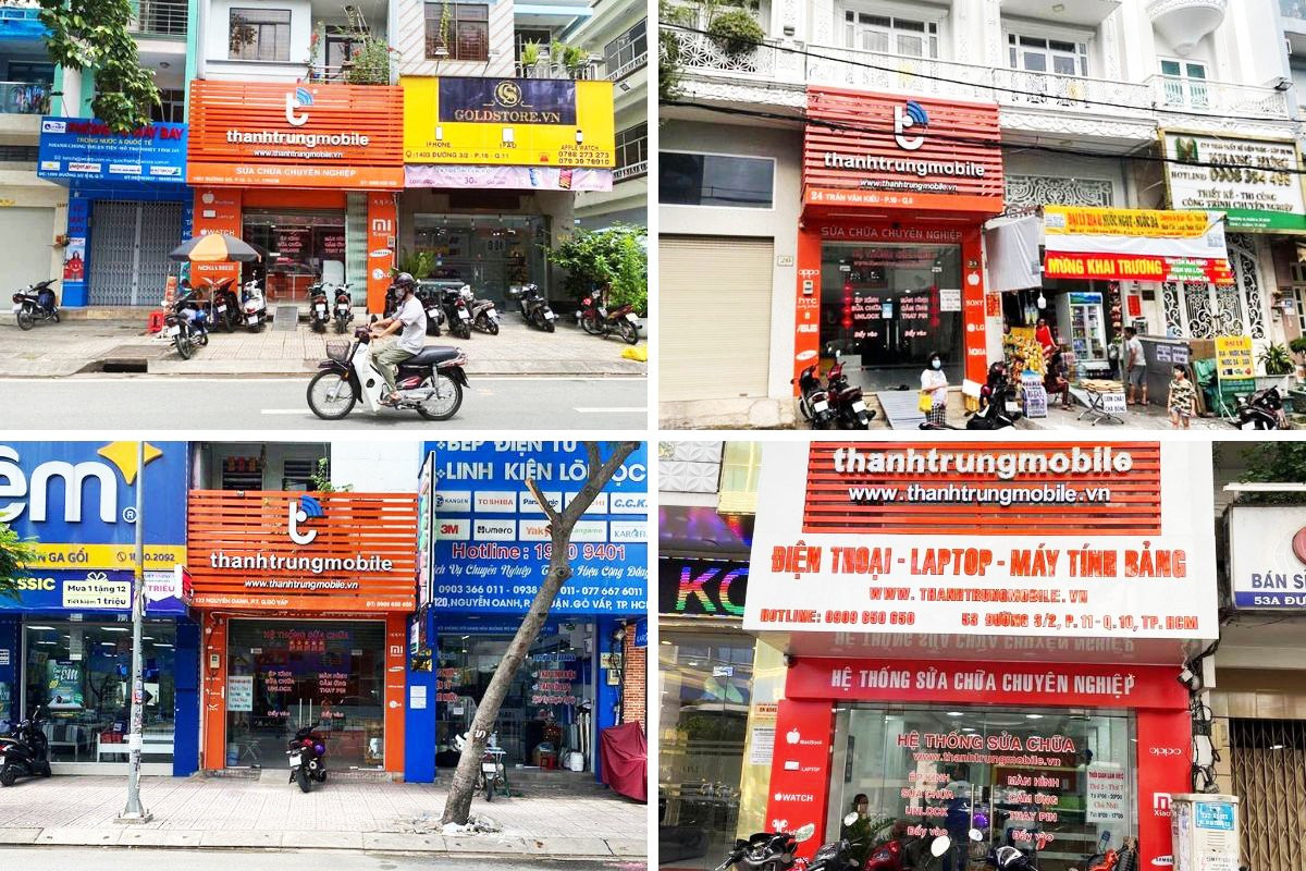 Các cửa hàng sửa chữa Thành Trung Mobile tại Thành phố Hồ Chí Minh