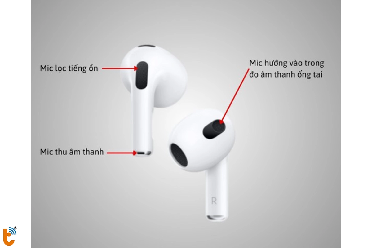 Mic của Airpod ở đâu?
