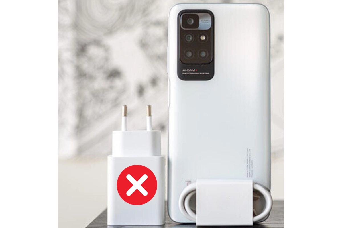 Không nên dùng bộ sạc không chính hãng để sạc pin Redmi 10