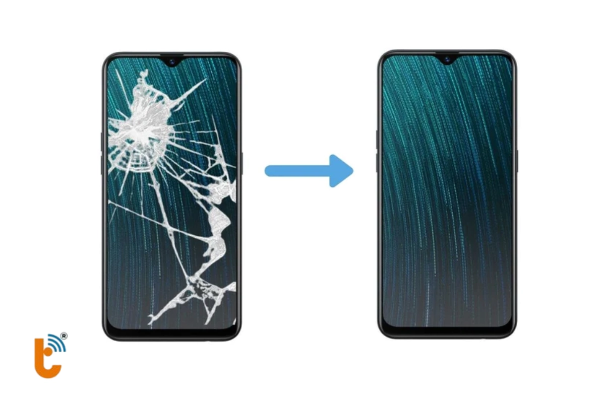 Trước và sau khi thay màn hình Oppo A15, A15s
