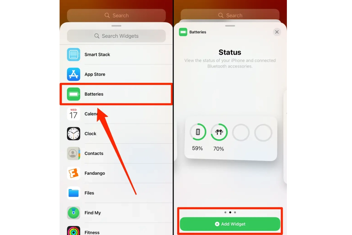 Cách kiểm tra pin Airpods bằng iPhone