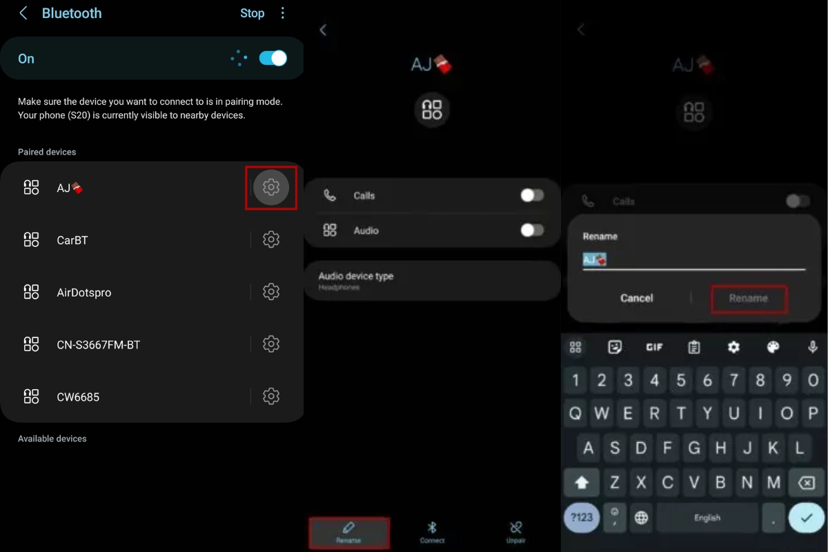 Cách thay đổi tên Airpods trên điện thoại Android