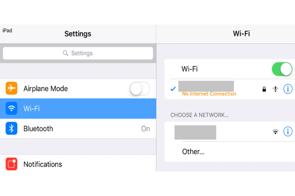 iPad không kết nối được wifi