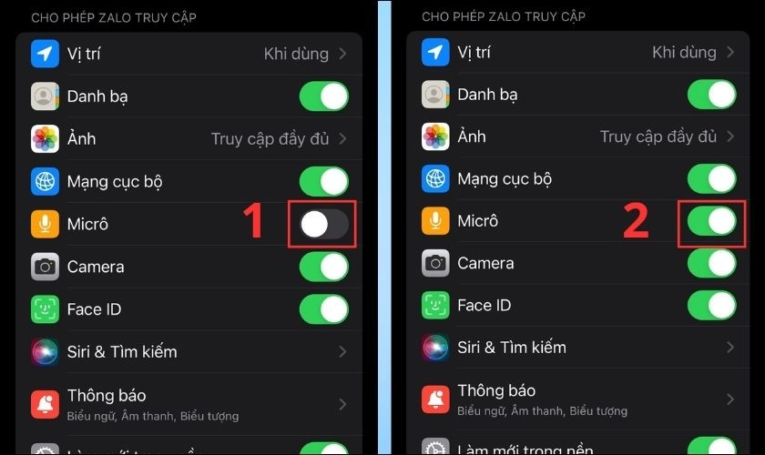 Kiểm tra Micrô đã được bật hay chưa