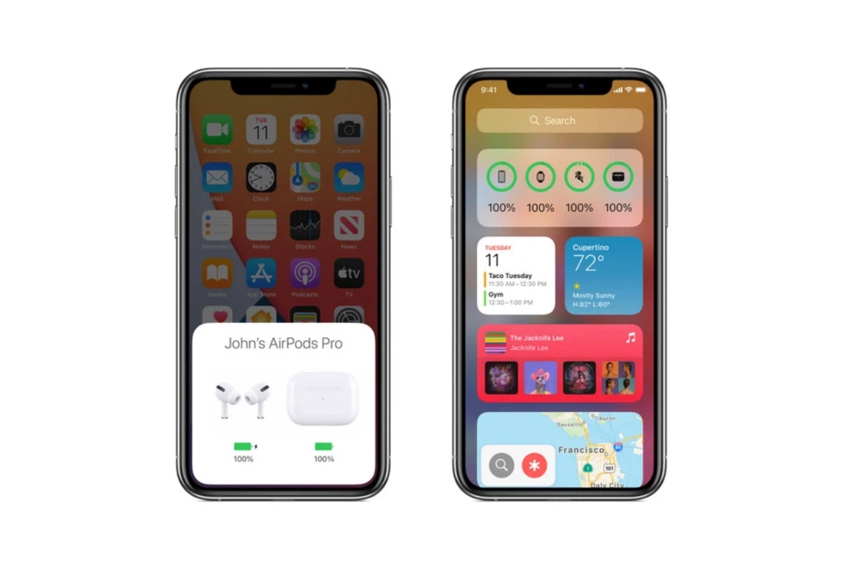 Kiểm tra pin Airpods trên iPhone, iPad