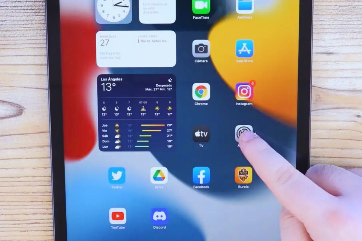 Vỗ nhẹ vào iPad