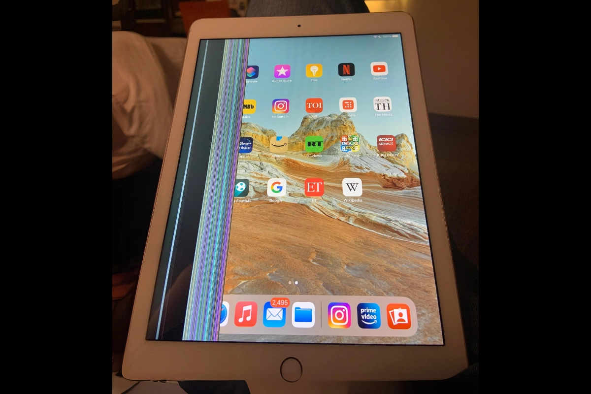 Màn hình iPad bị sọc