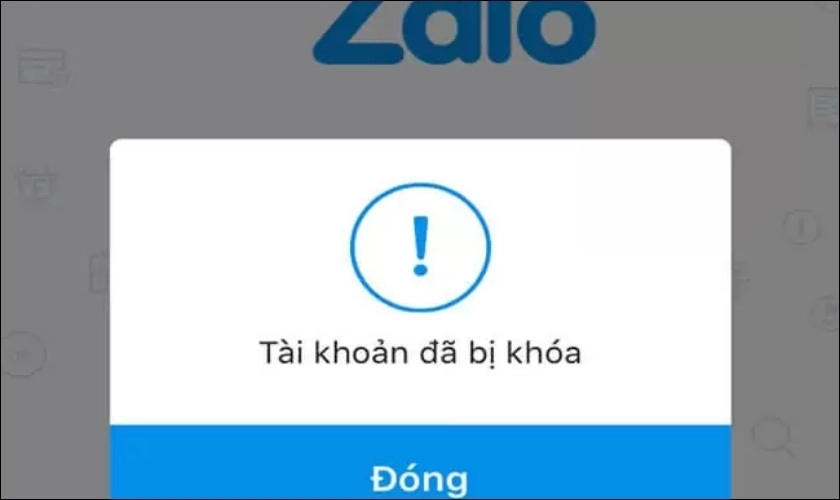 Nhập sai mật khẩu khiến tài khoản ứng dụng zalo bị khóa