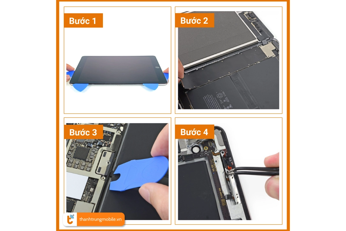 Quy trình thay dây nút âm lượng iPad Pro 9.7