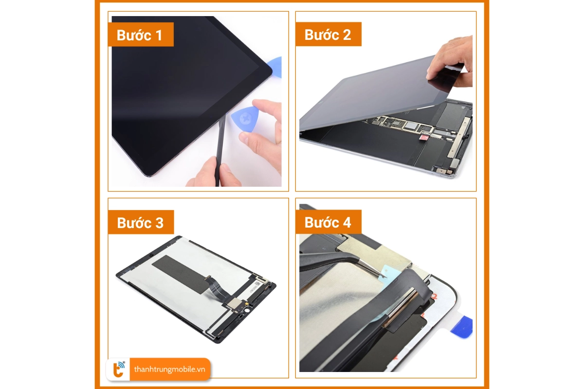Quy trình thay, ép mặt kính iPad Pro tại Thành Trung Mobile