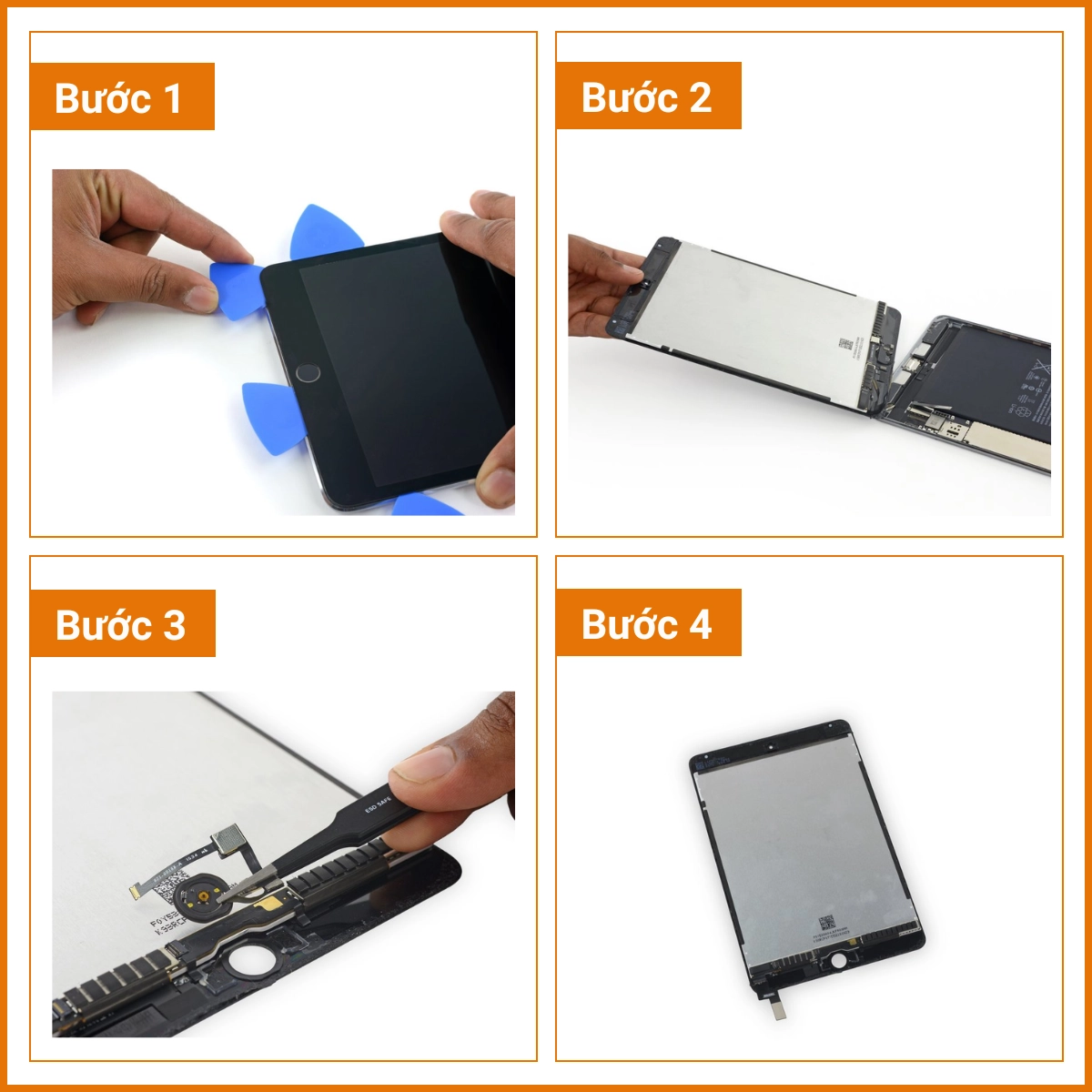 Quy trình thay màn hình iPad Mini 4
