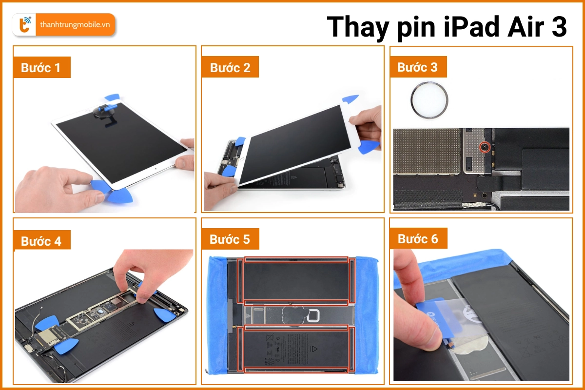 Quy trình thay pin iPad Air 3