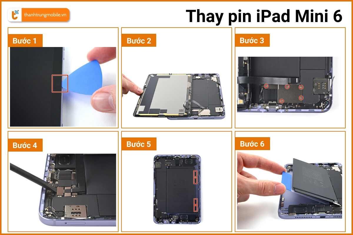 Quy trình thay pin iPad Mini 6