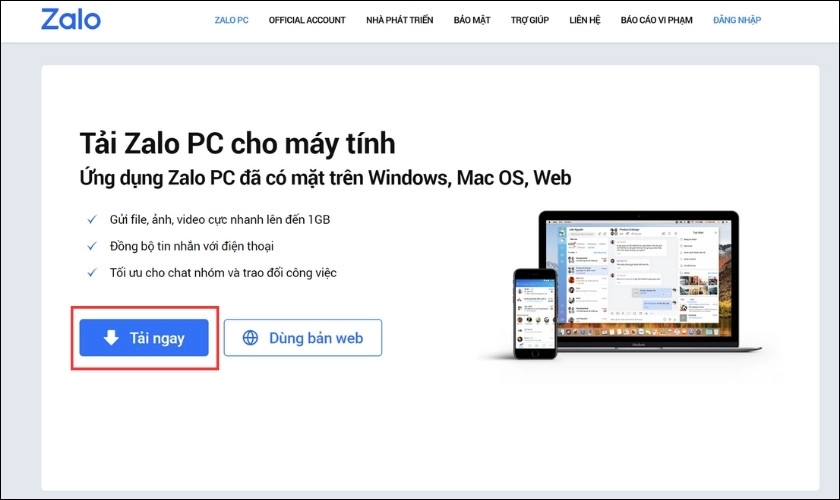 Tải Zalo phiên bản mới