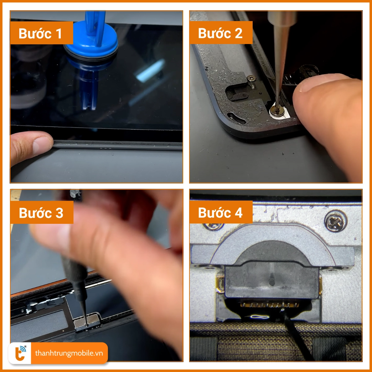 Các bước tháo lắp và thay chân sạc iPad Gen 8