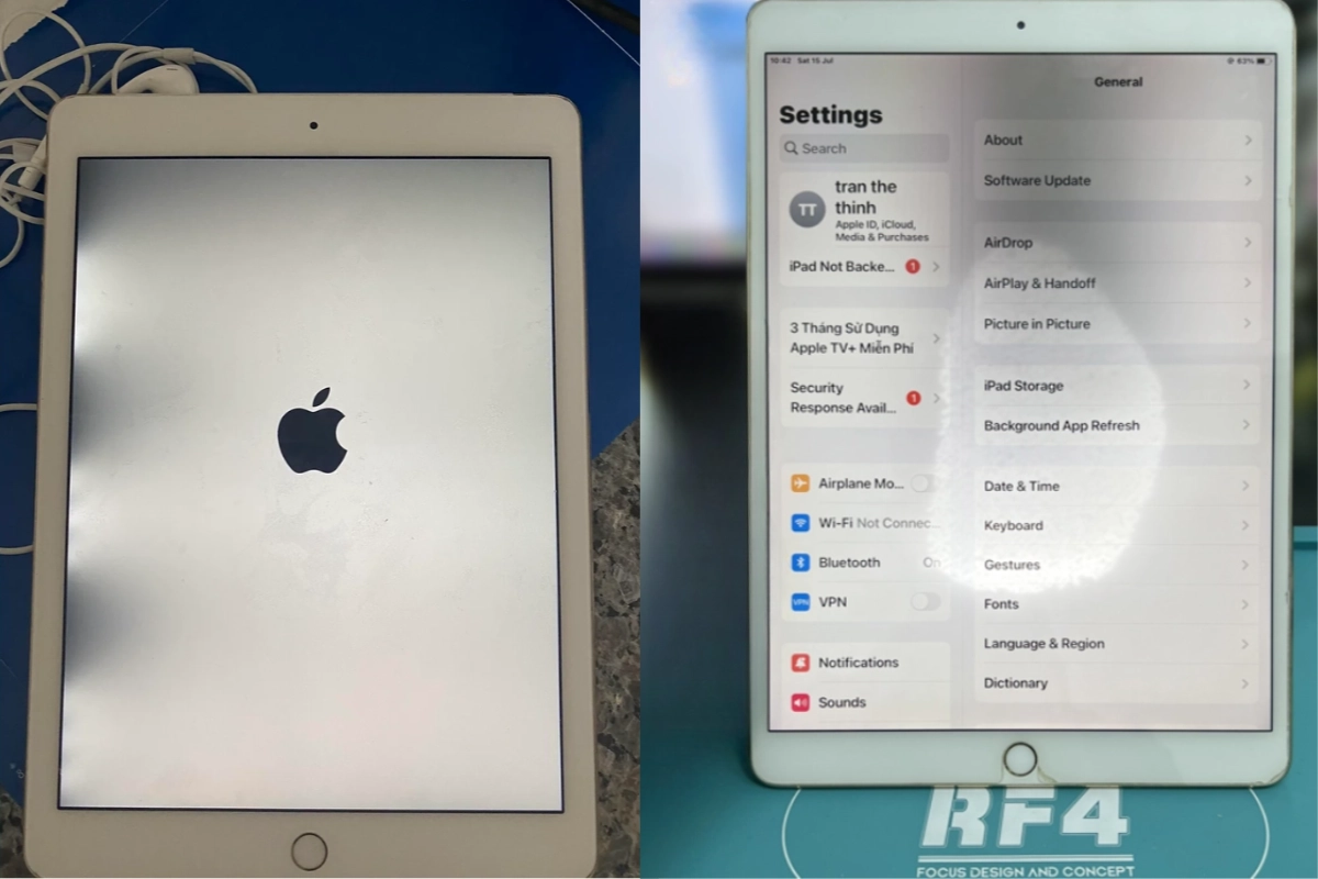 iPad Pro bị đóm sáng