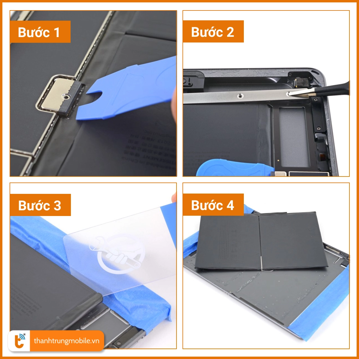 Quy trình tháo pin iPad gen 8