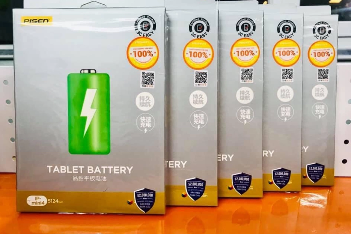 Thay pin Pisen iPad Mini 4 chính hãng