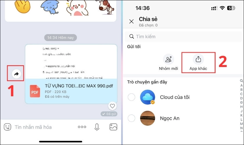 Chọn vào App khác