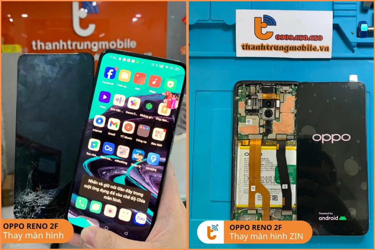 thay màn hình Oppo Reno 2F chính hãng