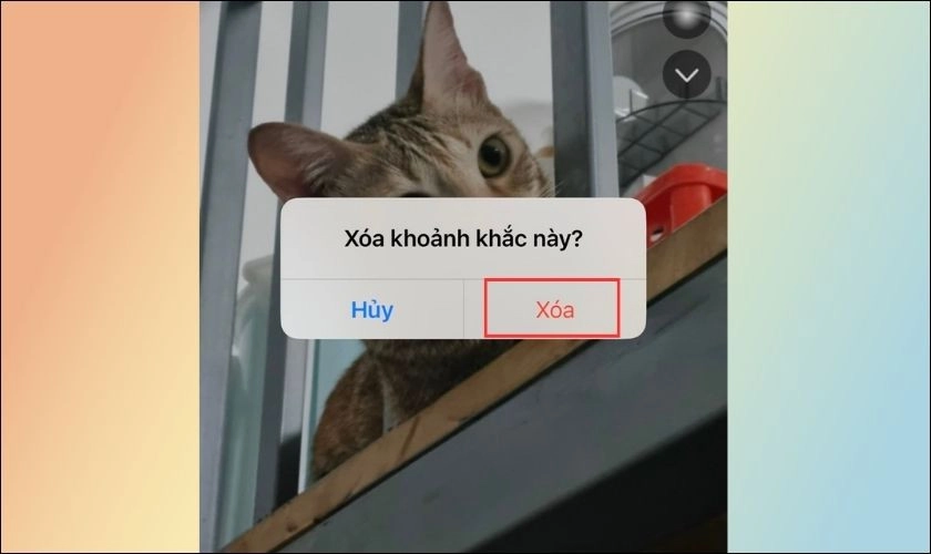 Nhấn Xóa một lần nữa