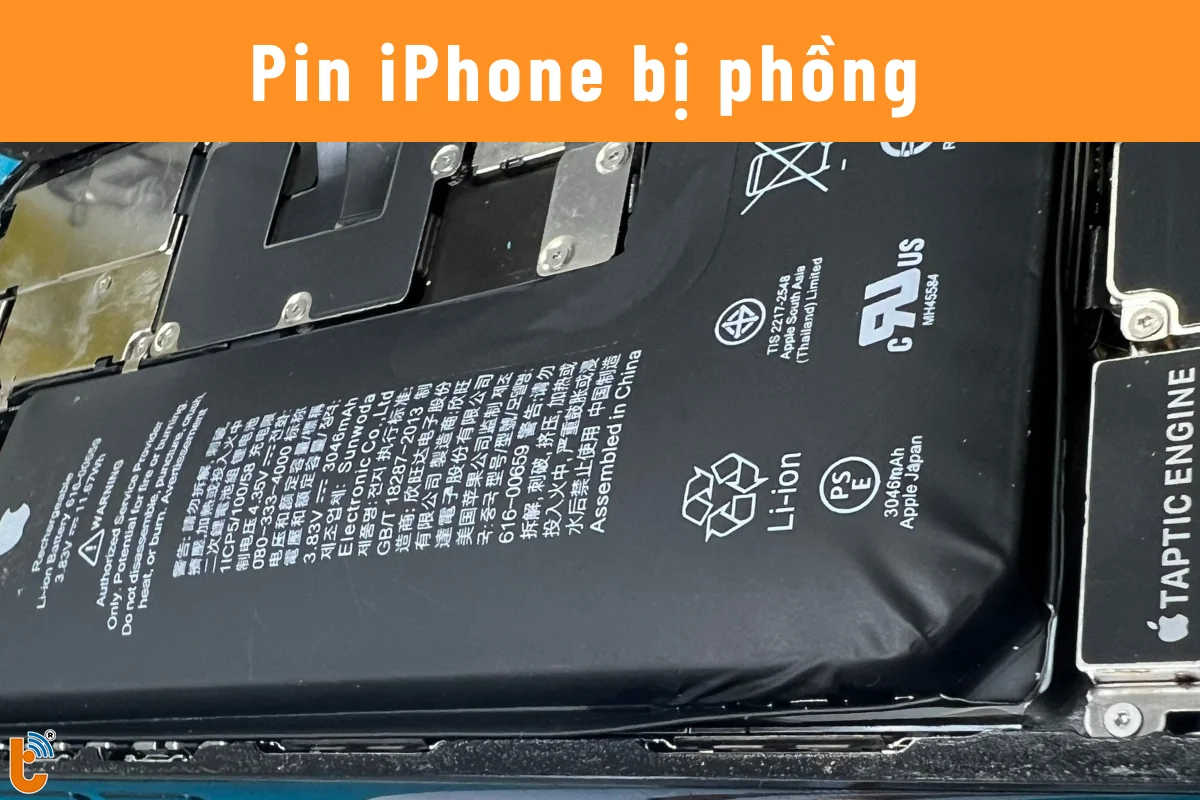 Pin iPhone bị phồng