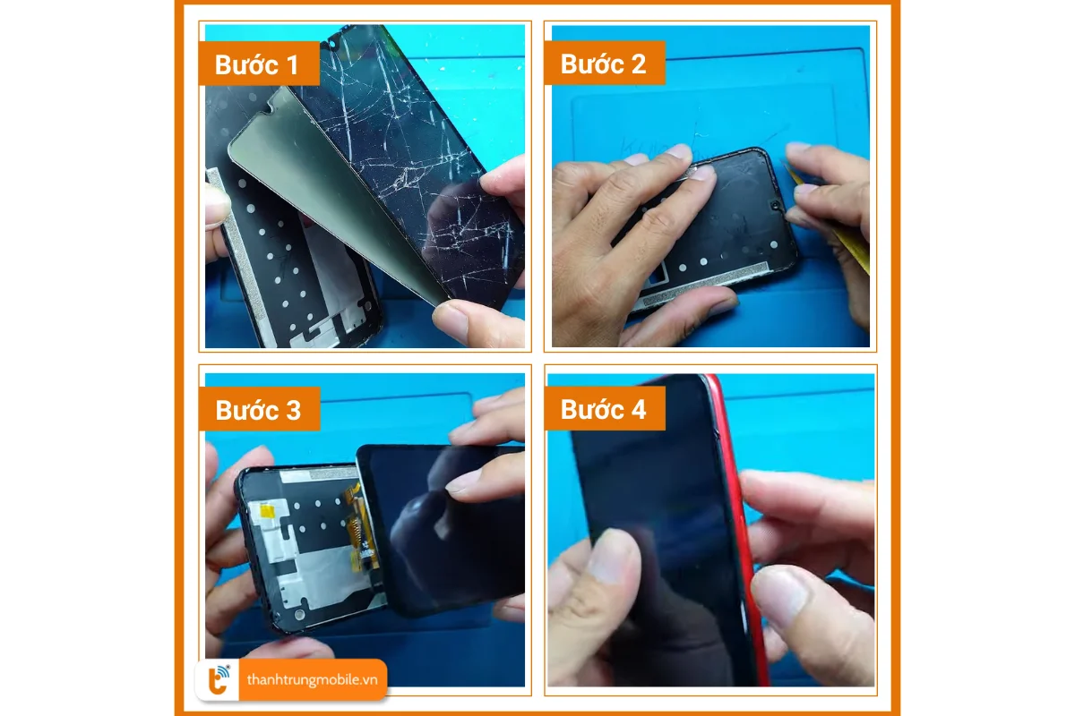 Quy trình thay mới màn hình hiển thị Oppo A1K, Oppo A1 tại Thành Trung Mobile