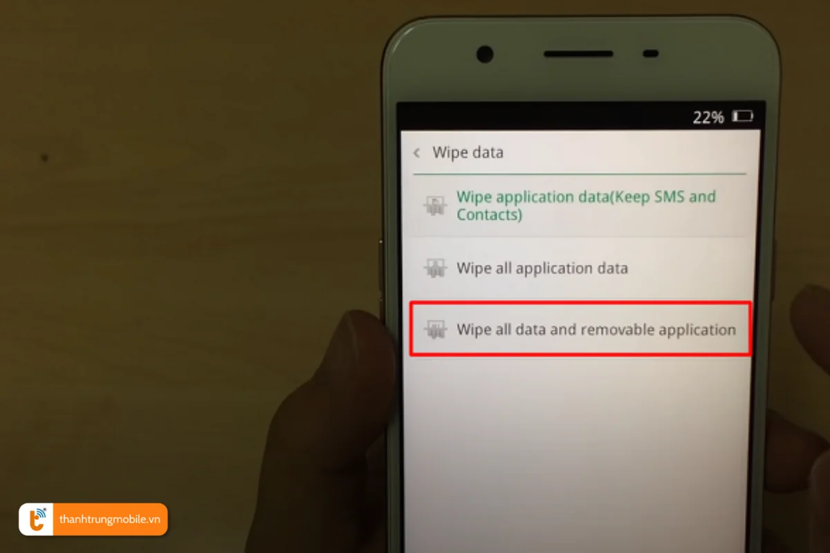 3 chế độ cho hard reset của oppo f1s bị liệt cảm ứng