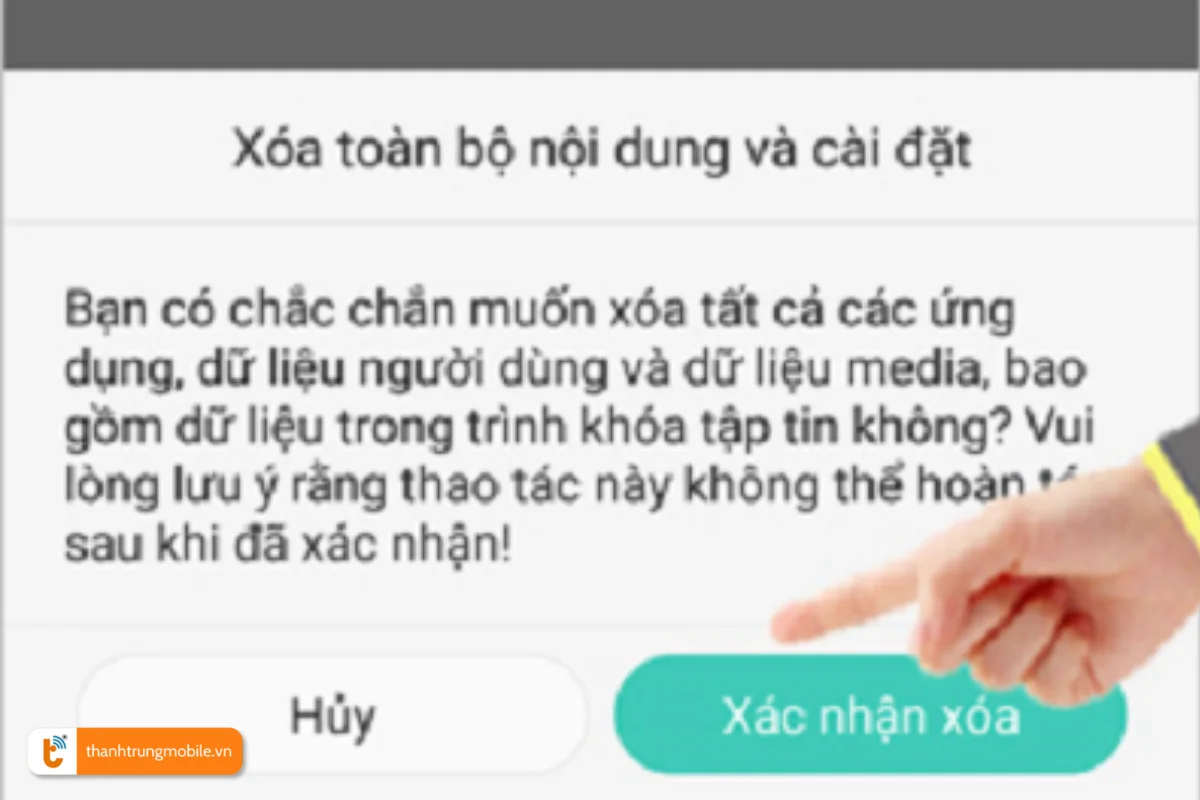 Bước 3 của hard reset fix oppo a37 bị liệt cảm ứng