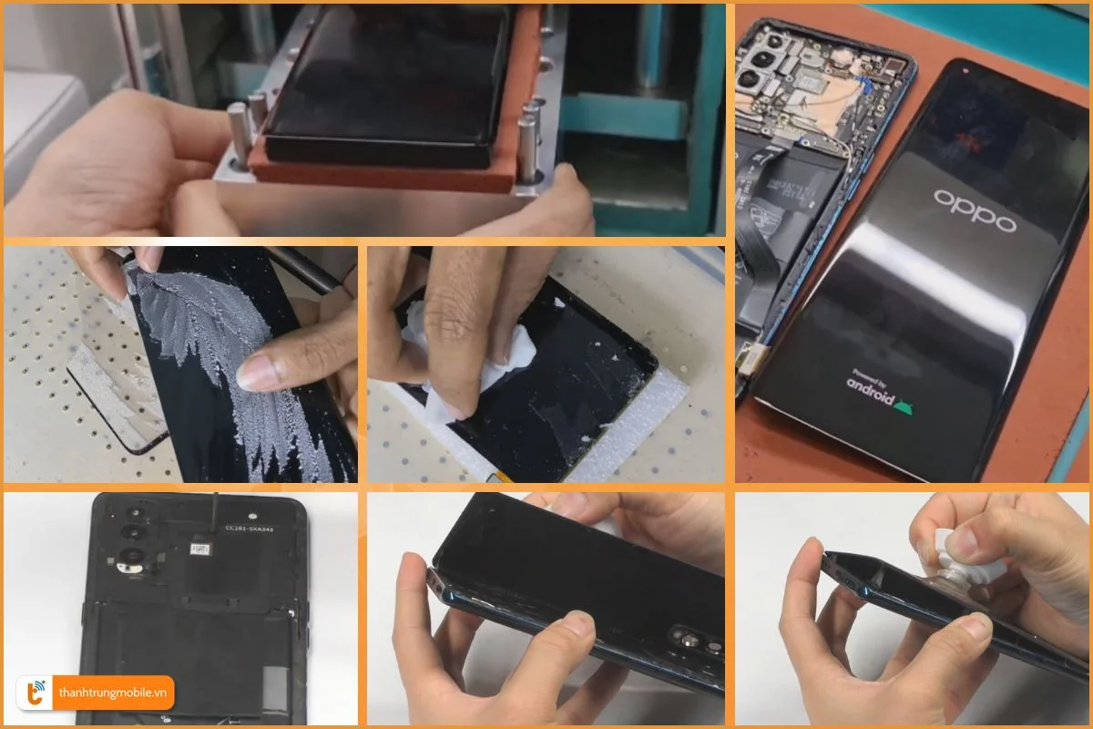 Các bước tháo máy và thay mặt kính Oppo Find X2