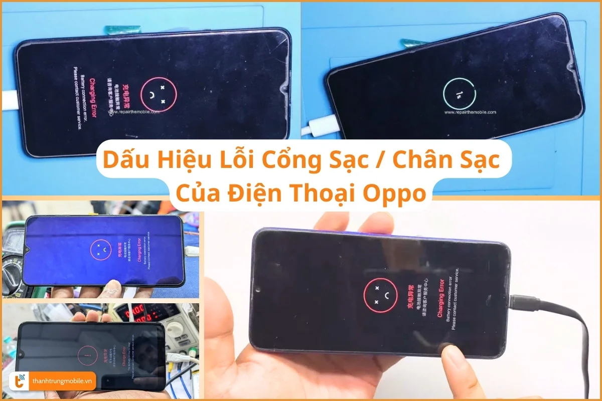 Các dấu hiệu lỗi chân sạc Oppo