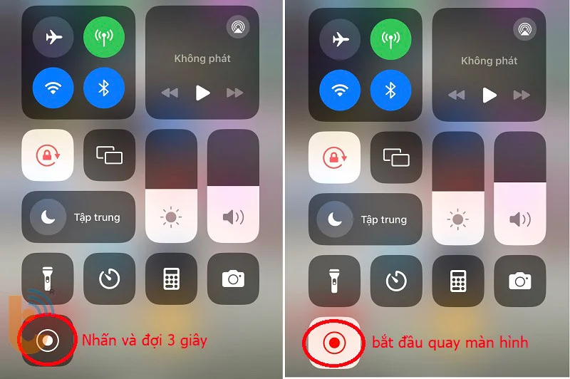 Hình 10: Bật quay màn hình